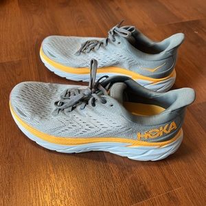 Hoka Men’s Shoes Size 10 blue and orange color